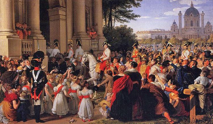 unknow artist Infresso dell'Imperatore Francesco I d'Austria in Vienna il 16 luglio 1814, dopo la pace di Parigi china oil painting image